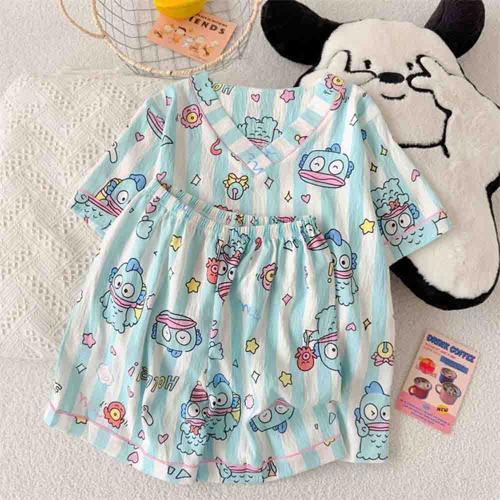 Winter Clothing Ladies - Sanrio Hangyodon Women's Pajama Set Kawaii