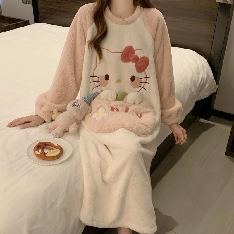Winter Clothes - Winter Nightgown Hello Kitty Women's Autumn