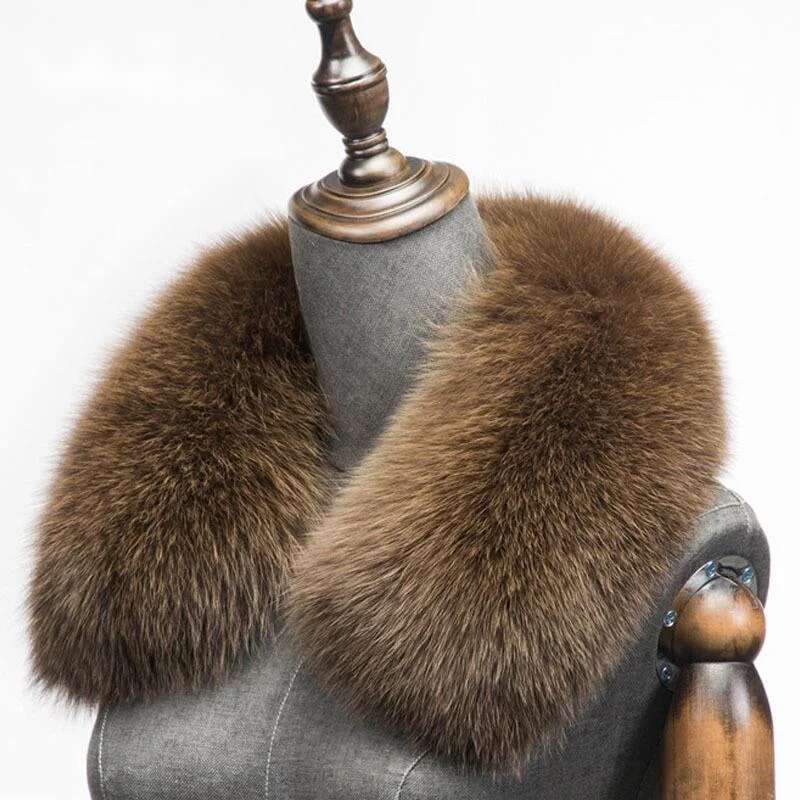 Winter Clothing Uae - Winter Natural Fox Fur Scarf Square