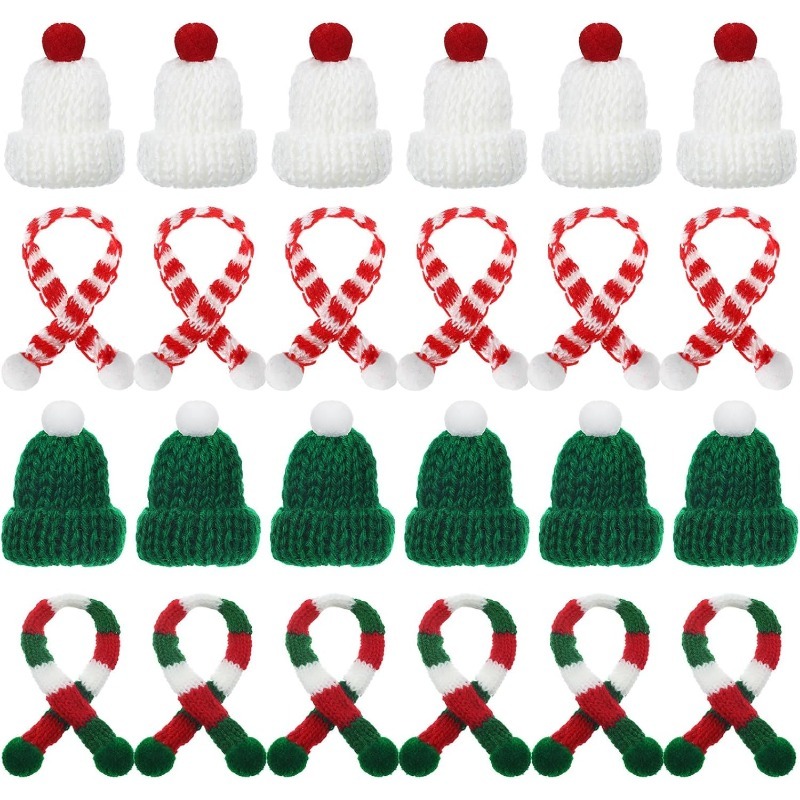 Winter Clothing Accessories - 5/10Pcs Christmas Decoration Mini Knitted Hat