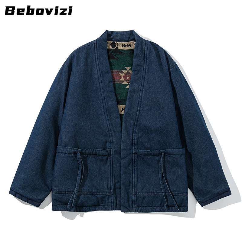 Traditional Winter Japanese Clothing - Fashion Vintage Reversible Coat Kimono Haori