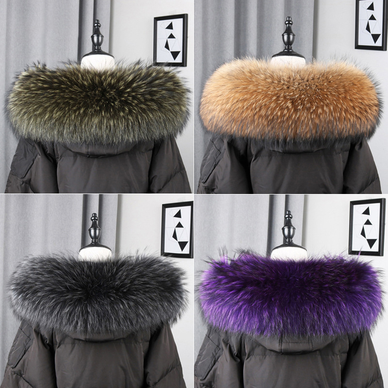 Winter Clothing Accessories - 100% Real Fur Collar Coat Winter