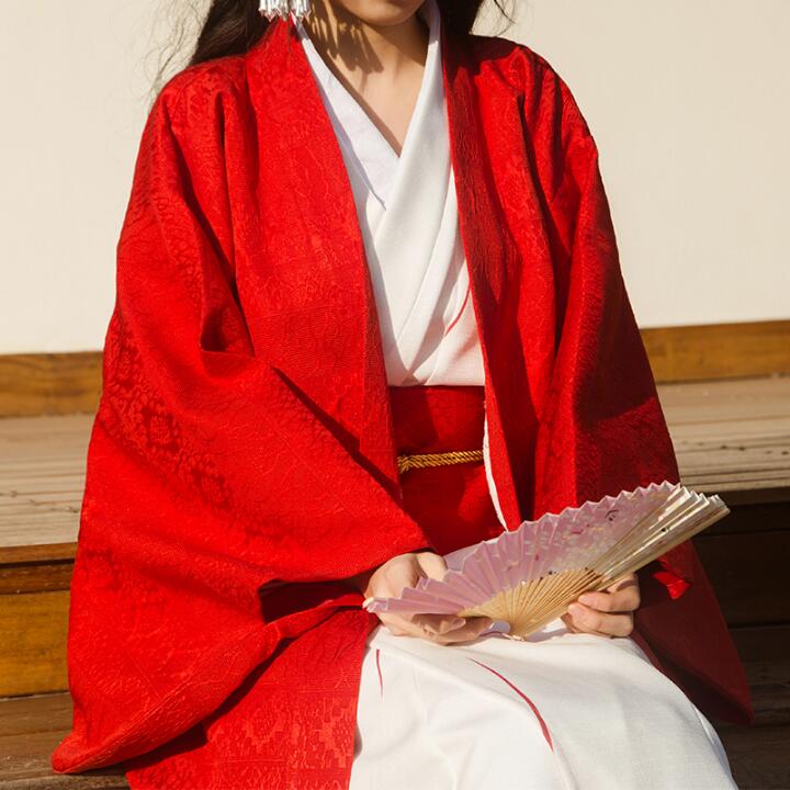 Traditional Winter Japanese Clothing - Tradition Japanese Women Kimono Coat Red