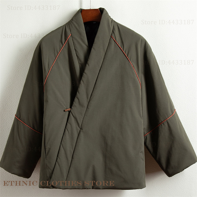 Traditional Winter Japanese Clothing - Large Size 3XL 4XL Male Cotton-Padded