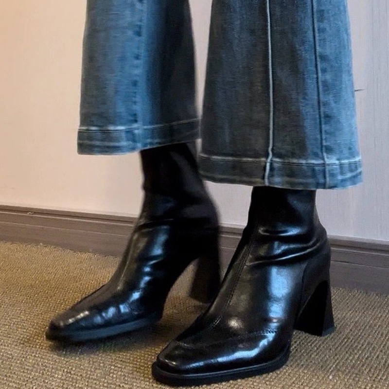 Winter Clothing Ladies - High Heels Women’s Ankle Boots Fashion