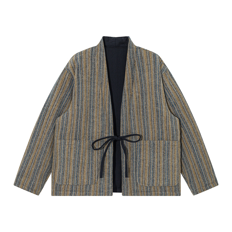 Japanese Style Striped Kimono  - Traditional Winter Japanese Clothing ulasan dan harga