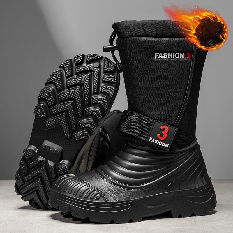 Men's New Snow Boots for Autum - Winter Clothing Material ulasan dan harga