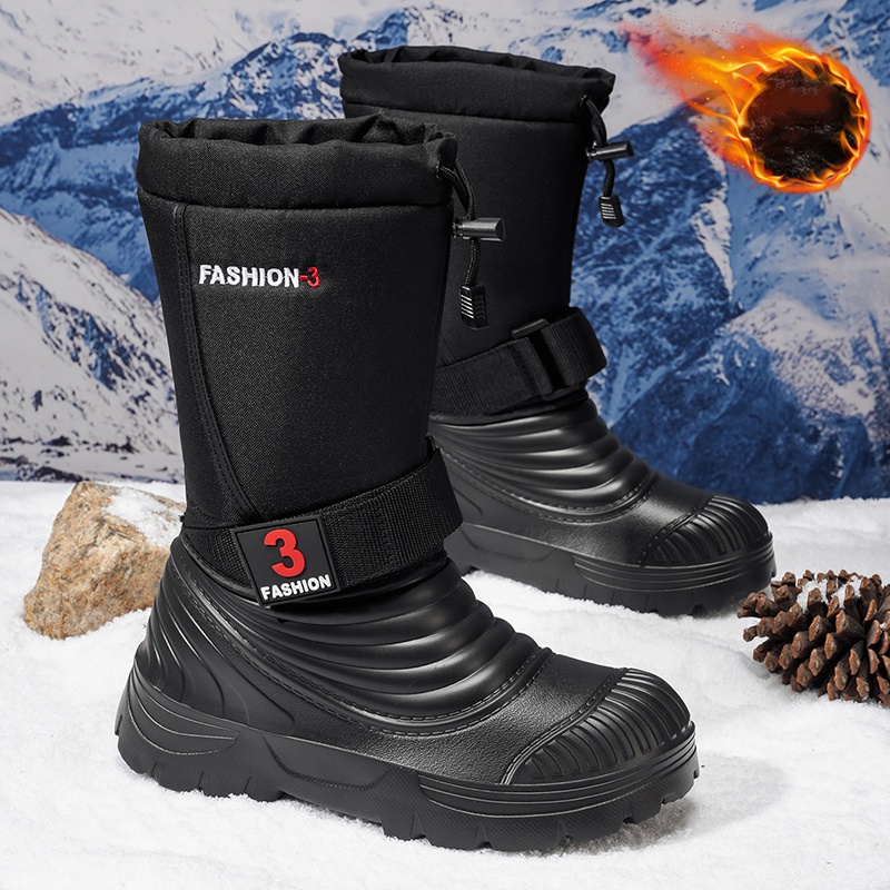 Men's New Snow Boots for Autum - Winter Clothing Material ulasan dan harga