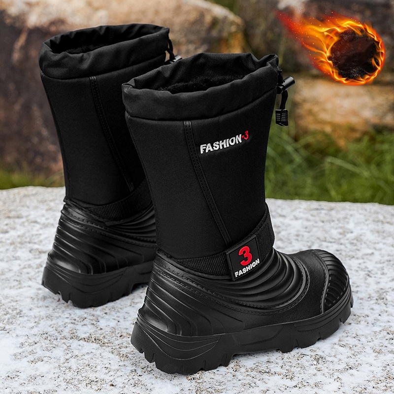 Men's New Snow Boots for Autum - Winter Clothing Material ulasan dan harga