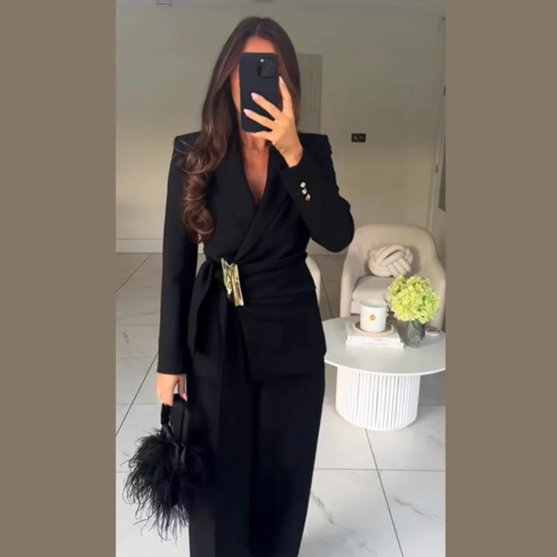 Women's Suit Pants Two-Piece S - Winter Clothing Women Sale ulasan dan harga