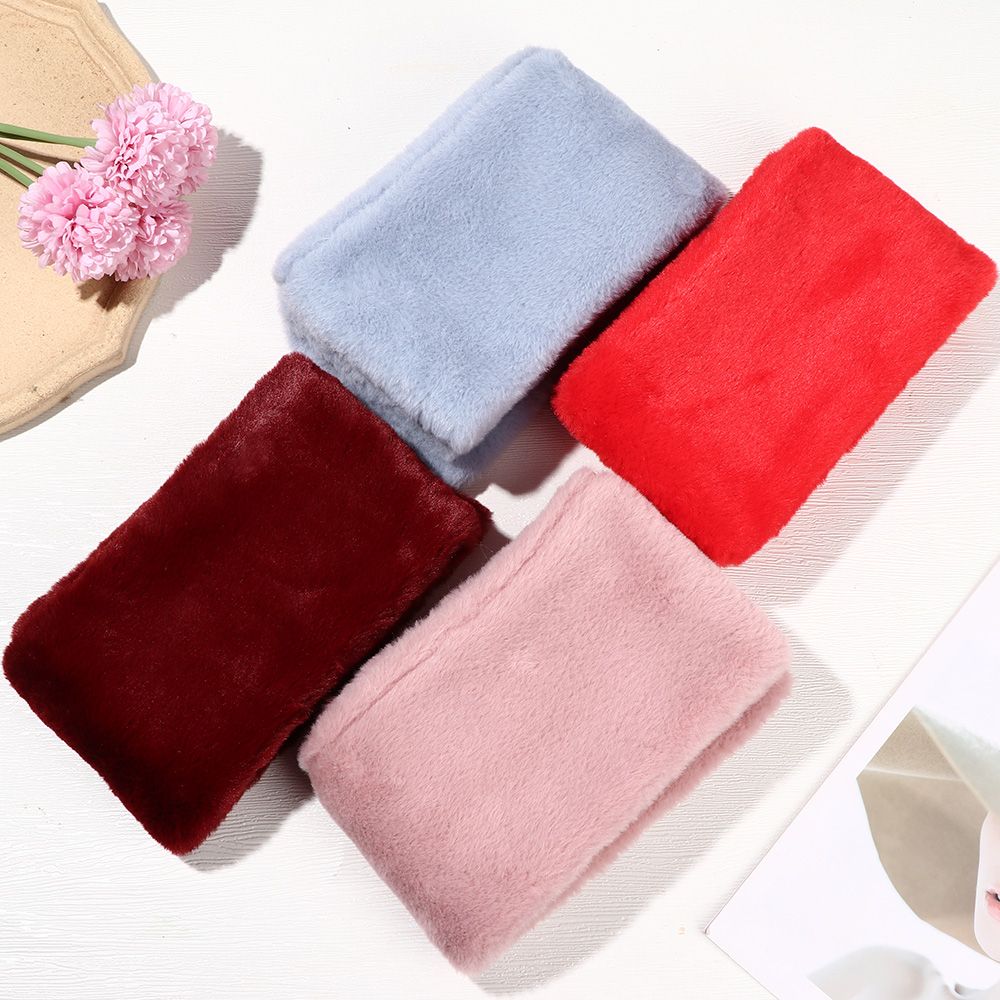Solid Color Faux Rabbit Fur Pl - Winter Clothing Accessories ulasan dan harga