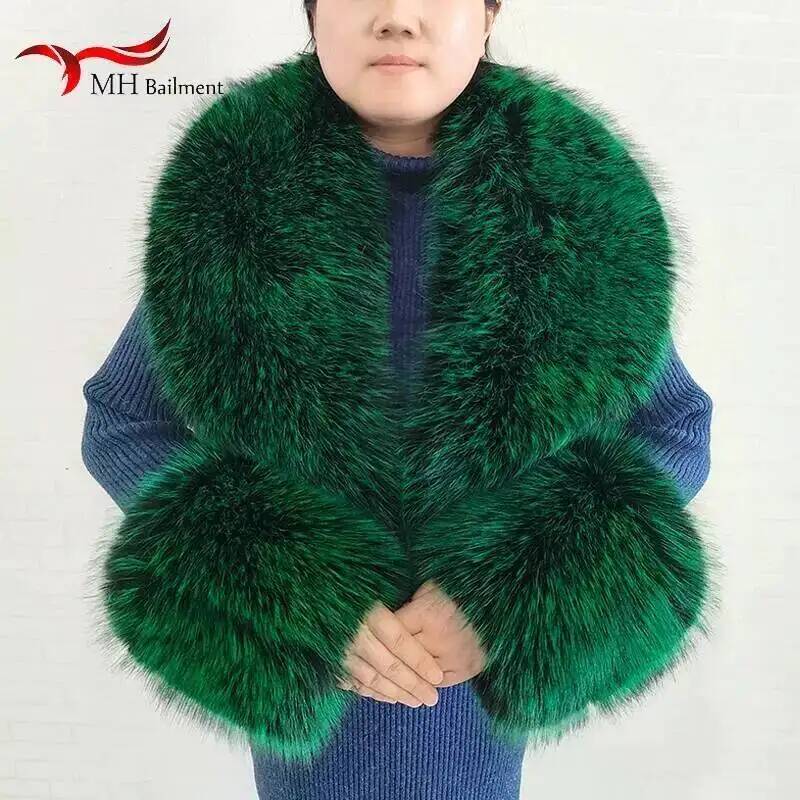 Large Women Faux Fox Fur Scarf - Winter Clothing Clearance Sale ulasan dan harga