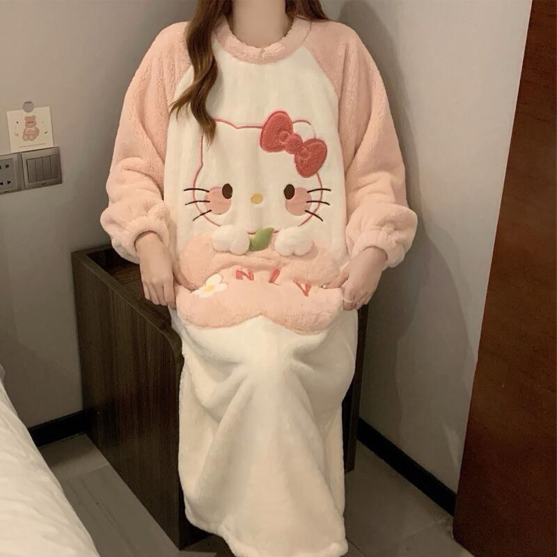 Winter Nightgown Hello Kitty W - Winter Clothes ulasan dan harga