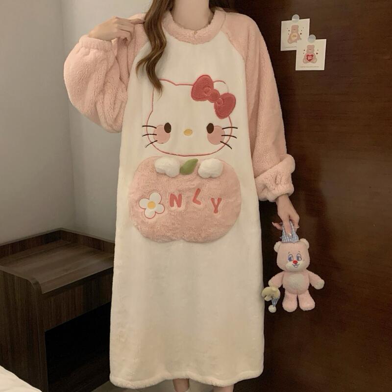Winter Nightgown Hello Kitty W - Winter Clothes ulasan dan harga
