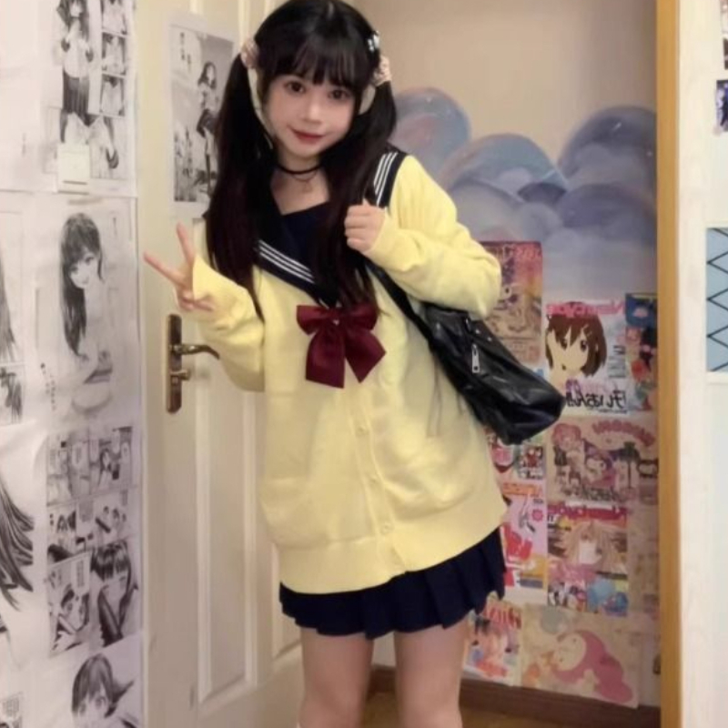 Yellow Knitted Cardigan Coat W - Yellow Winter Clothing ulasan dan harga
