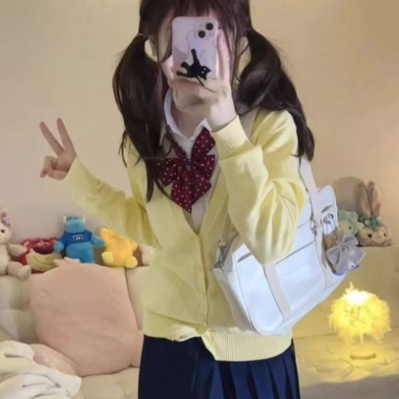 Yellow Knitted Cardigan Coat W - Yellow Winter Clothing ulasan dan harga