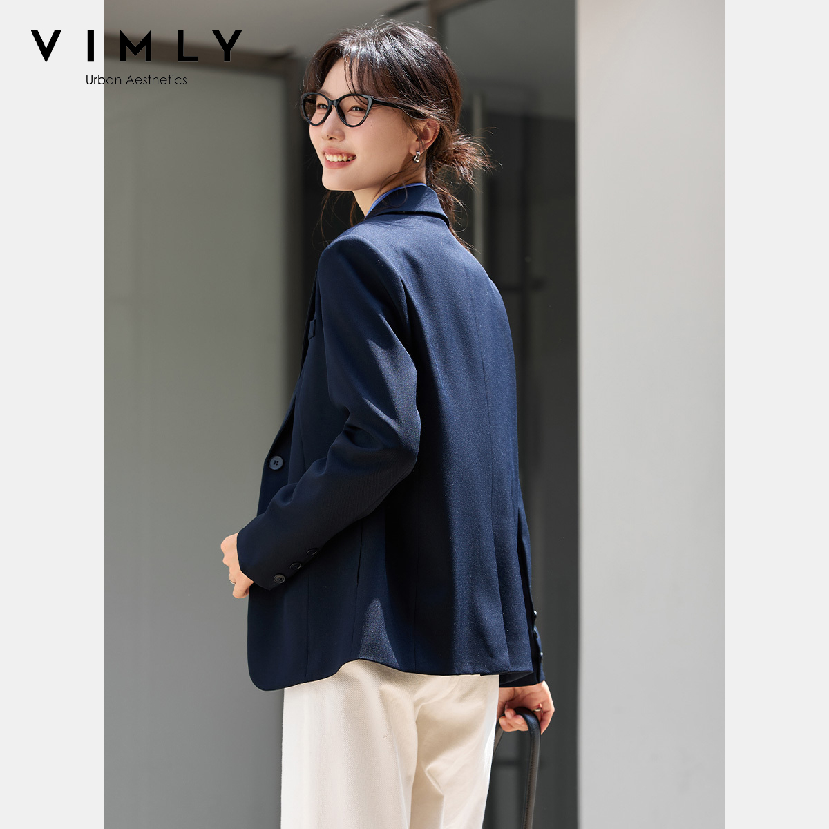 VIMLY Women's Navy Blue Jacket - Winter Clothing Trends 2026 ulasan dan harga