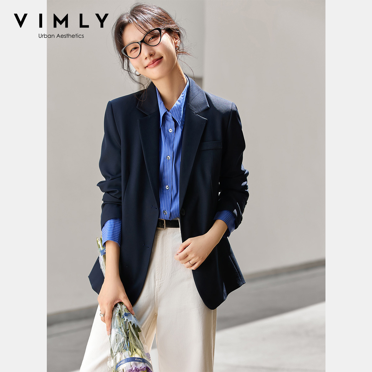 VIMLY Women's Navy Blue Jacket - Winter Clothing Trends 2026 ulasan dan harga