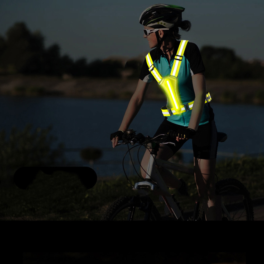 LED Running Vest Adjustable Re - Yellow Winter Clothing ulasan dan harga
