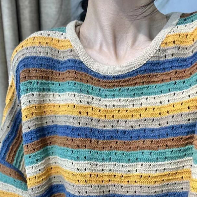Spring Women Striped Long Slee - Yellow Winter Clothing ulasan dan harga