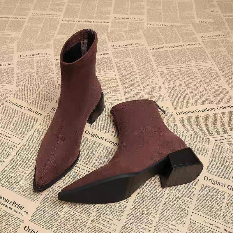 New Low Heel Women Mordern Ank - Winter Clothing Ladies ulasan dan harga