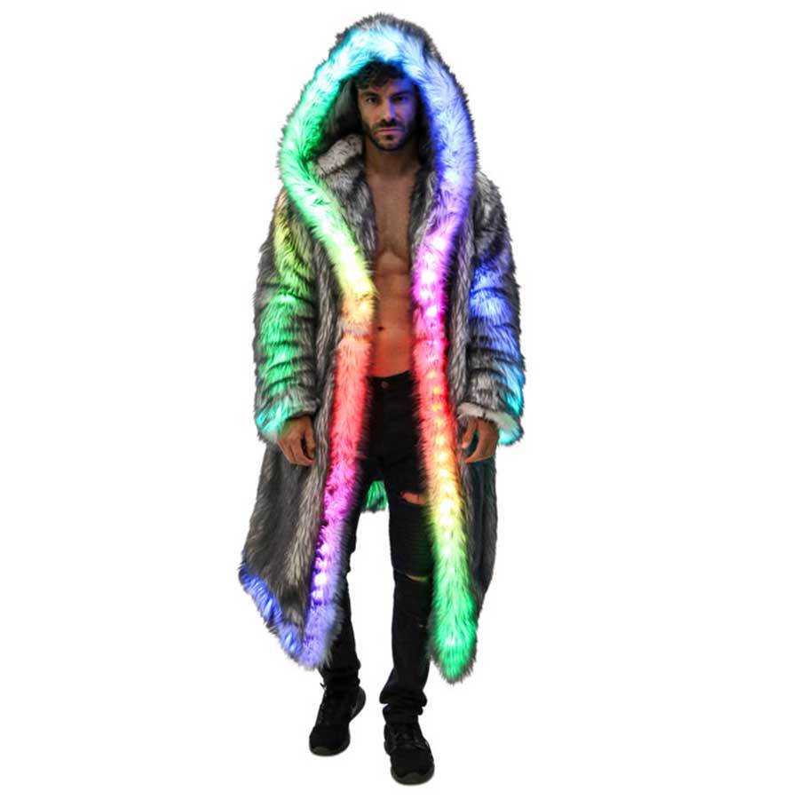 Faux Fur Coat Men Hooded Outer - Winter Clothing Uae ulasan dan harga