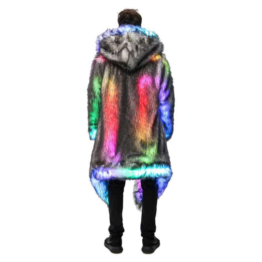 Faux Fur Coat Men Hooded Outer - Winter Clothing Uae ulasan dan harga