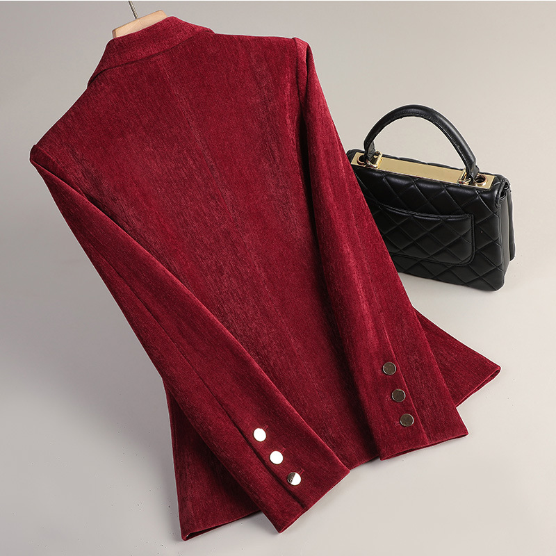 Yellow Gold Velvet Blazer Wome - Yellow Winter Clothing ulasan dan harga