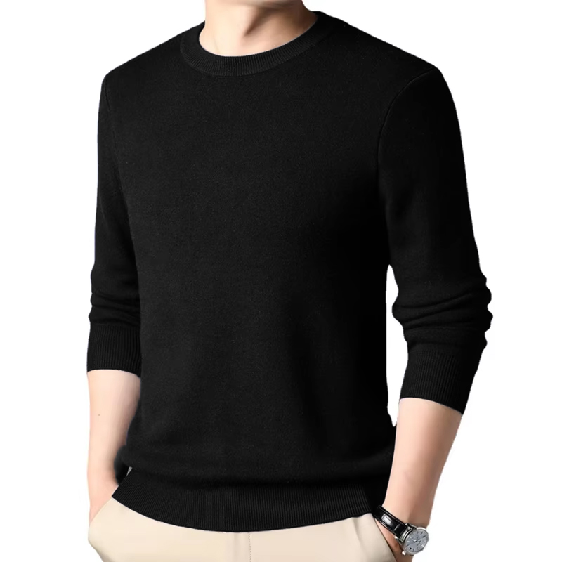 Men's Solid Color Knitted Pull - Winter Clothing Uae ulasan dan harga