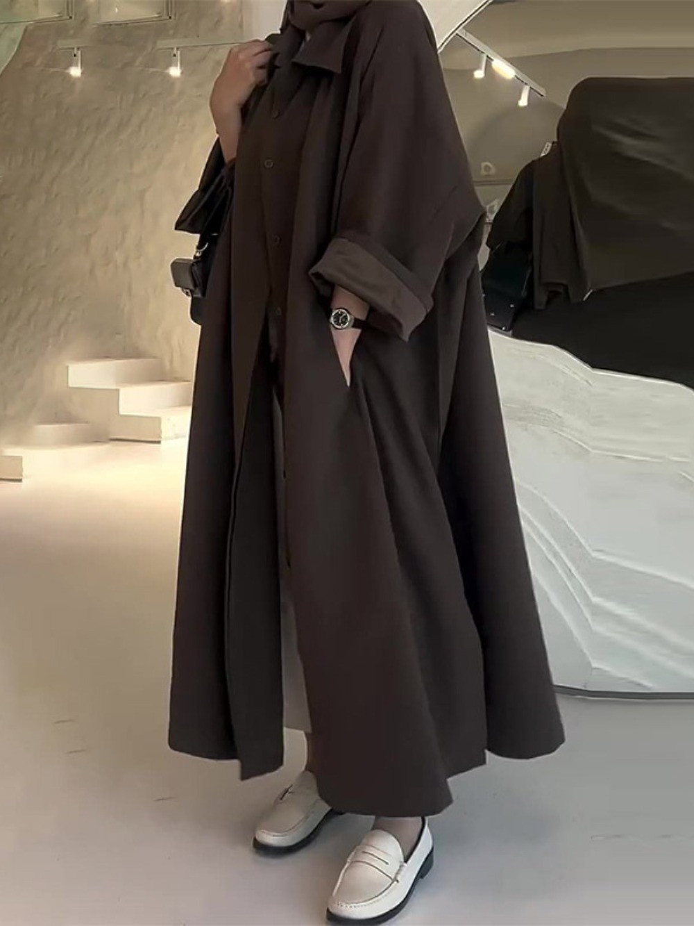 Eid Muslim Women Abaya Trench  - Winter Clothing Women Sale ulasan dan harga