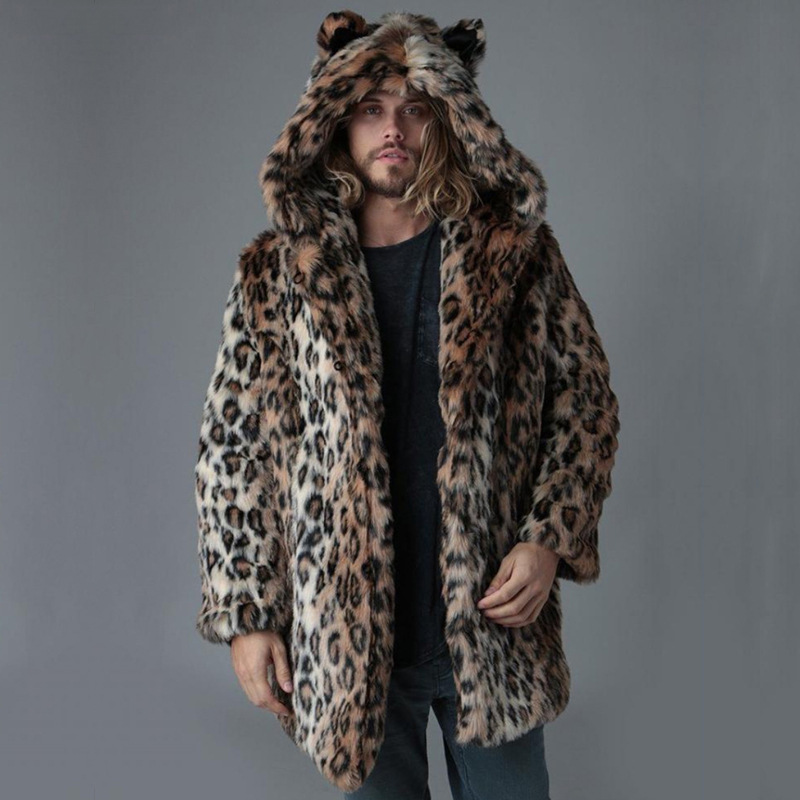 Men Faux Fur Jacket Winter Coa - Winter Clothing Uae ulasan dan harga