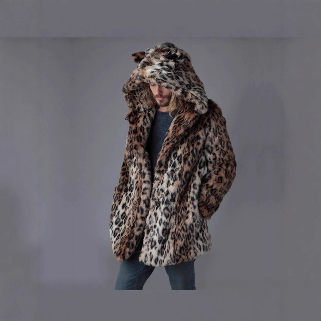 Men Faux Fur Jacket Winter Coa - Winter Clothing Uae ulasan dan harga