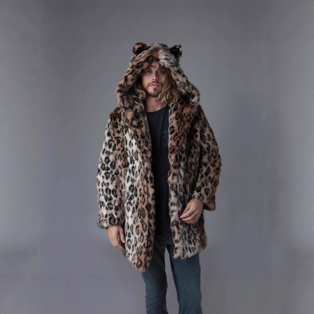 Men Faux Fur Jacket Winter Coa - Winter Clothing Uae ulasan dan harga