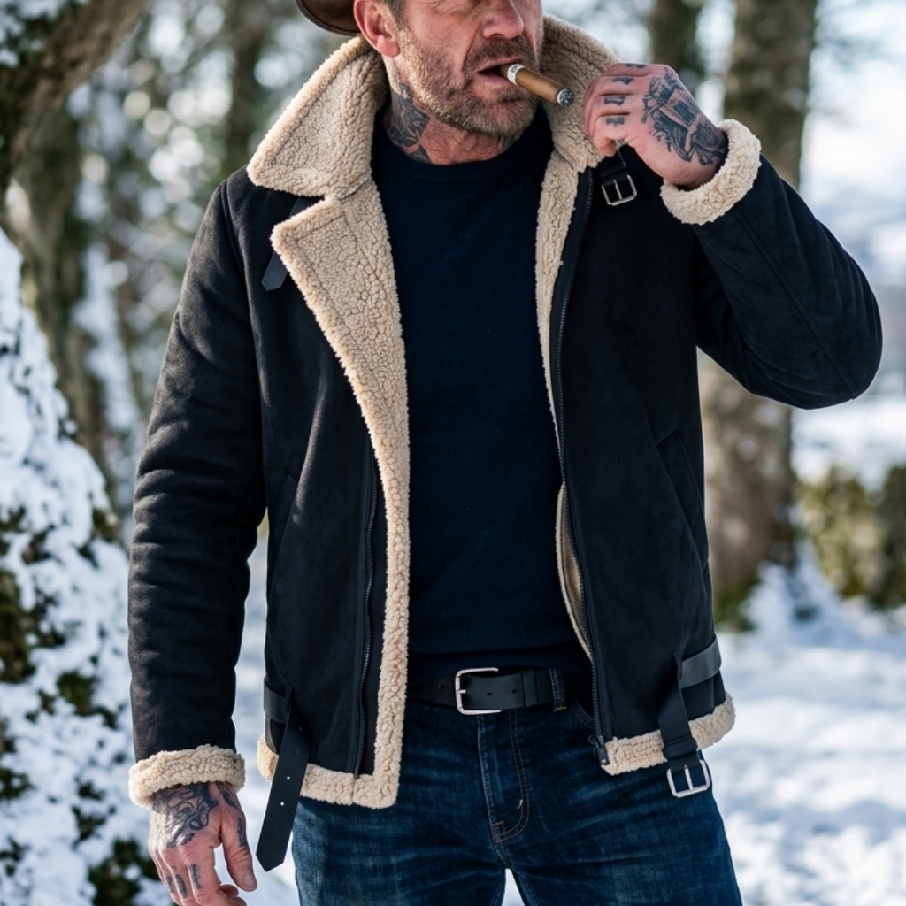 Men Winter Faux Suede Jacket F - Winter Clothing Uae ulasan dan harga