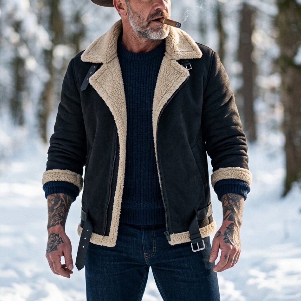 Men Winter Faux Suede Jacket F - Winter Clothing Uae ulasan dan harga
