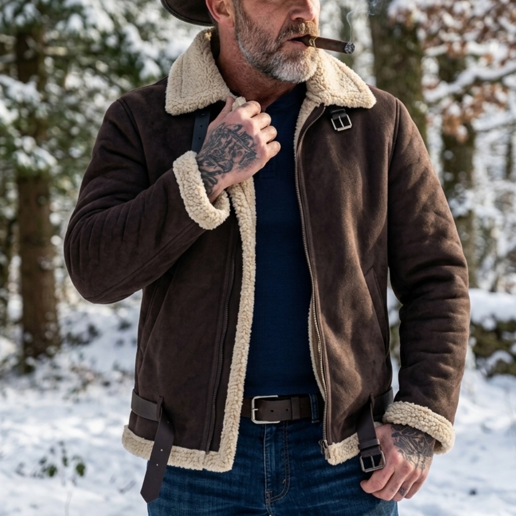 Men Winter Faux Suede Jacket F - Winter Clothing Uae ulasan dan harga