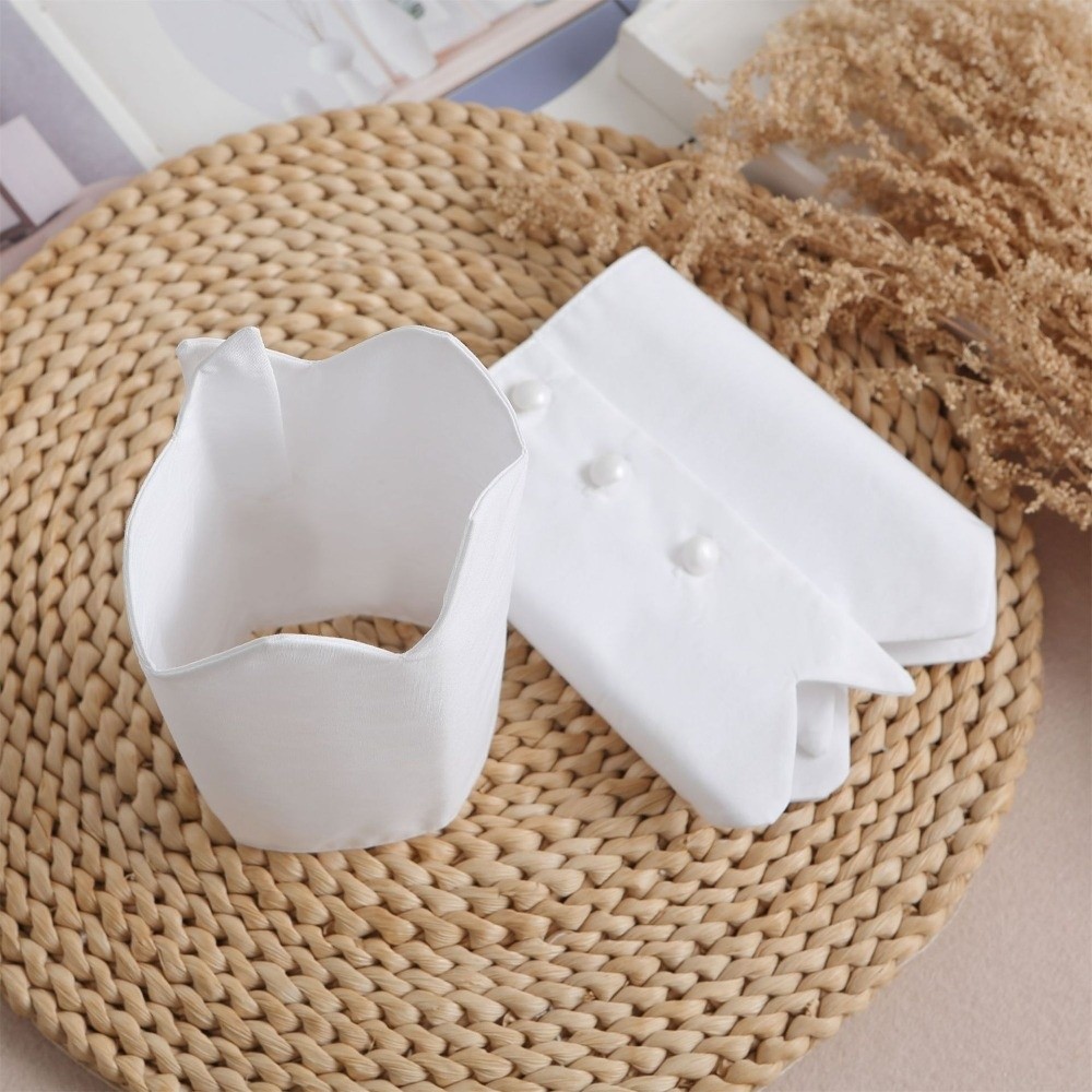 Trend White Fake Cuffs Button  - Winter Clothing Accessories ulasan dan harga