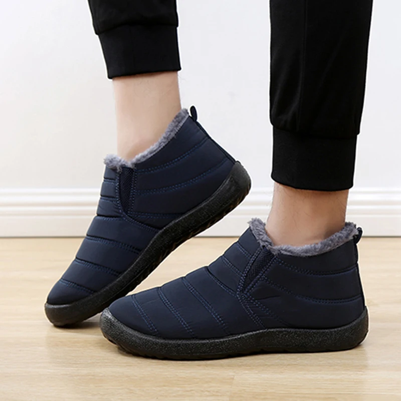 Fashion Men's Snow Boots Ankle - Winter Clothing Material ulasan dan harga