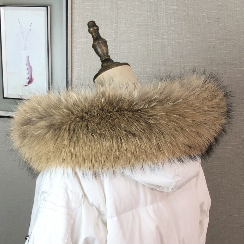 Real Fur Collar for Coat Parka - Winter Clothing Women Sale ulasan dan harga