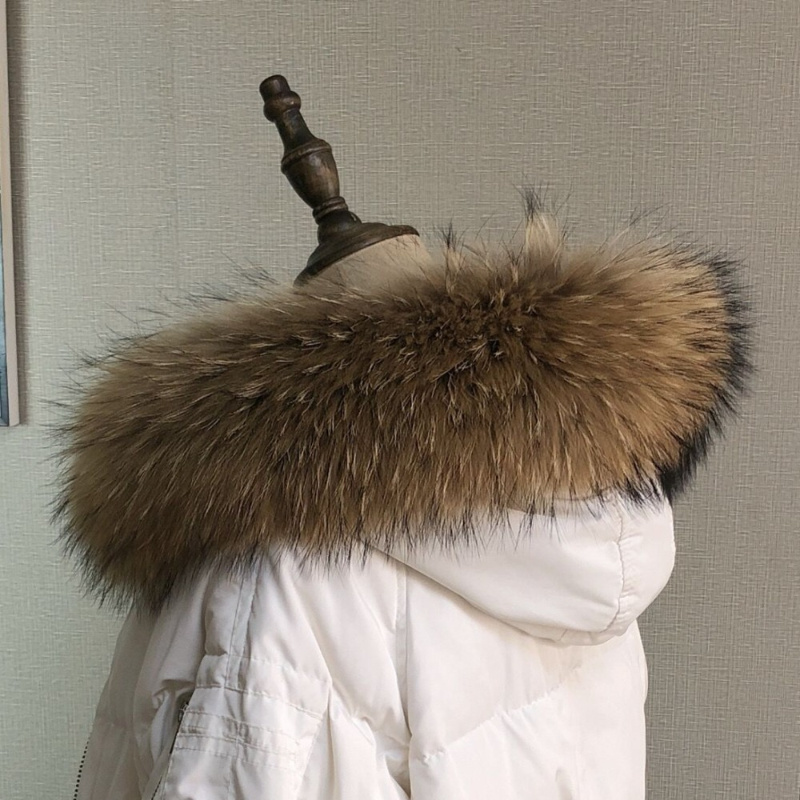 Real Fur Collar for Coat Parka - Winter Clothing Women Sale ulasan dan harga