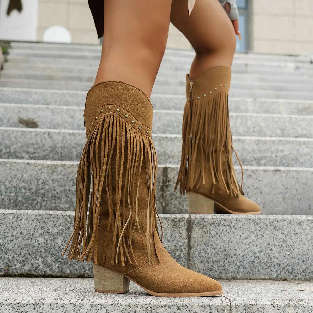 Plus Size 43 Women's Tassels W - Winter Clothing Material ulasan dan harga