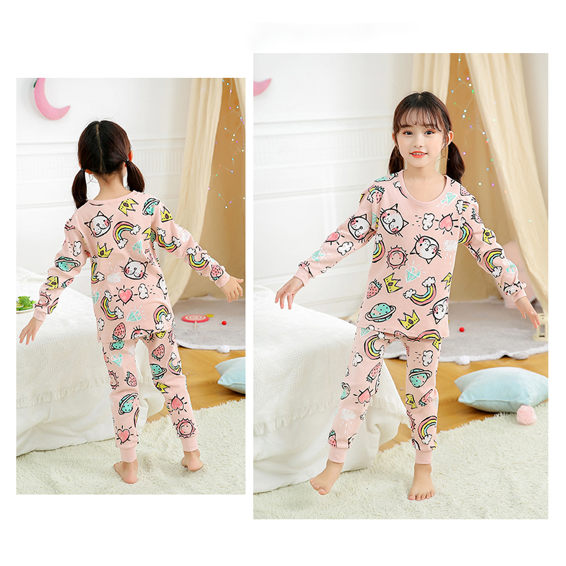 100 Cotton Boys Pajamas Sets F - Yellow Winter Clothing ulasan dan harga