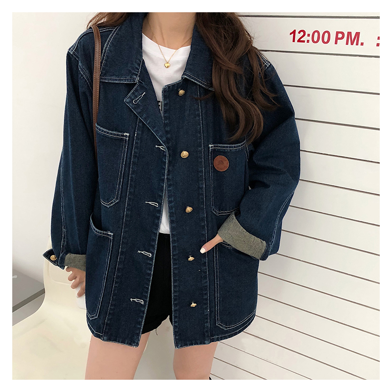 Dark Blue Denim Jacket Women S - Winter Clothing Women Sale ulasan dan harga