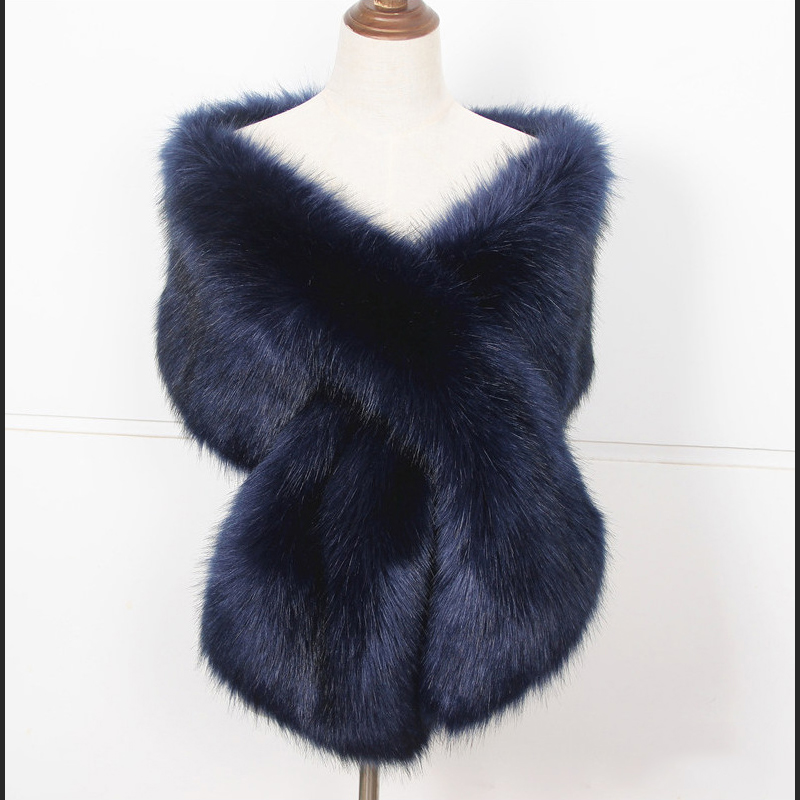 Faux Fox Fur Women Wraps Long  - Winter Clothing Ladies ulasan dan harga