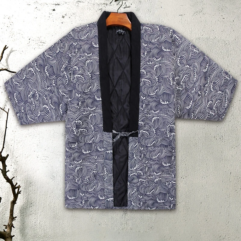 Hanten Jacket Men Padded Cotto - Traditional Winter Japanese Clothing ulasan dan harga