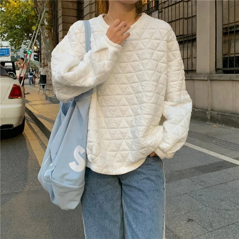 Loose Sweatshirt Female Winter - Yellow Winter Clothing ulasan dan harga