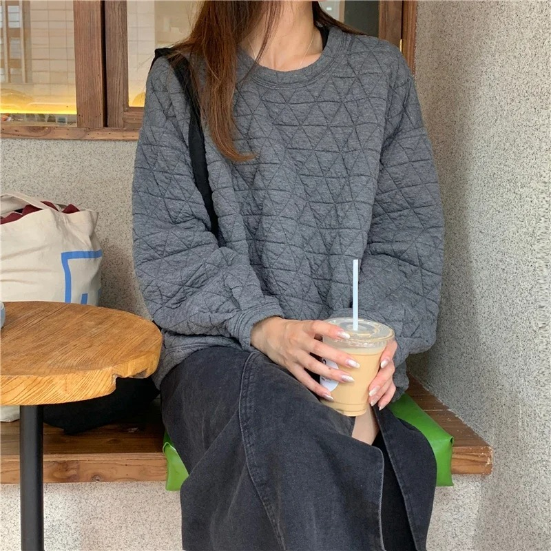 Loose Sweatshirt Female Winter - Yellow Winter Clothing ulasan dan harga